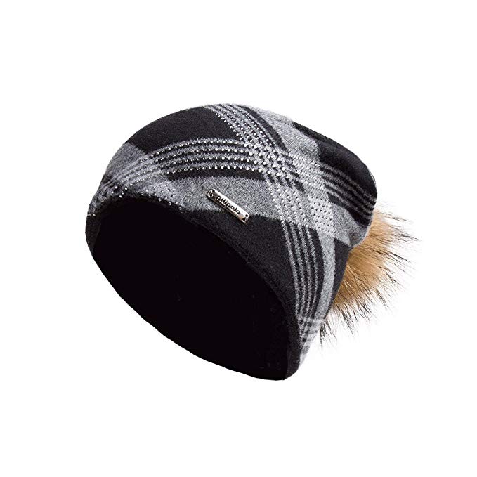 Pilipala Women Oversized Slouchy Beanie Hat by with Plaid Pattern VC17603