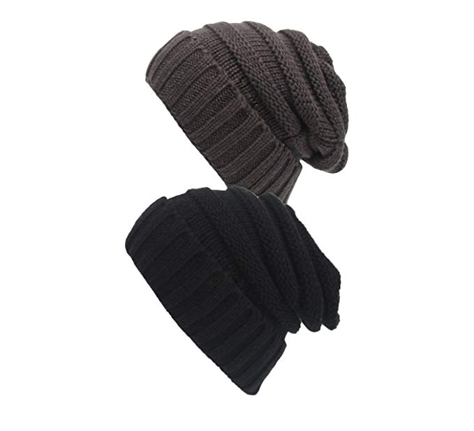 Spring Fever Unisex Winter Slouch Thermal Fashion Cozy Stretch Baggy Beanie Hats