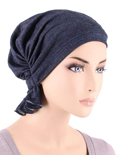 Turban Plus The Abbey Cap in Cotton Knit Chemo Caps Cancer Hats for Women