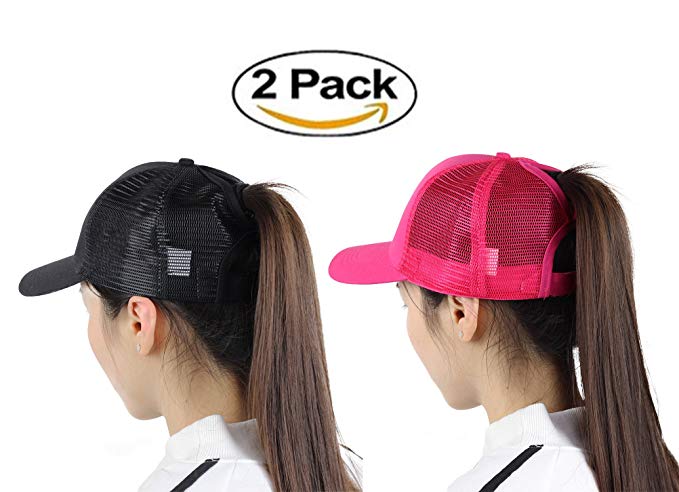 Sven Home Women Baseball Caps Ponytail Messy Buns Trucker Visor Cap Sun hat