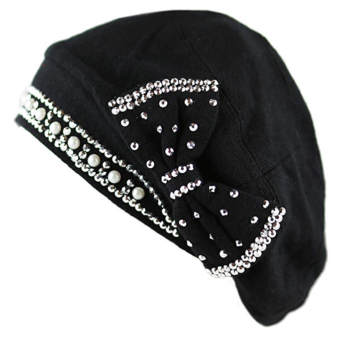 THE HAT DEPOT Women's Handmade Warm Baggy Fleece Lined Slouch Beanie Hat