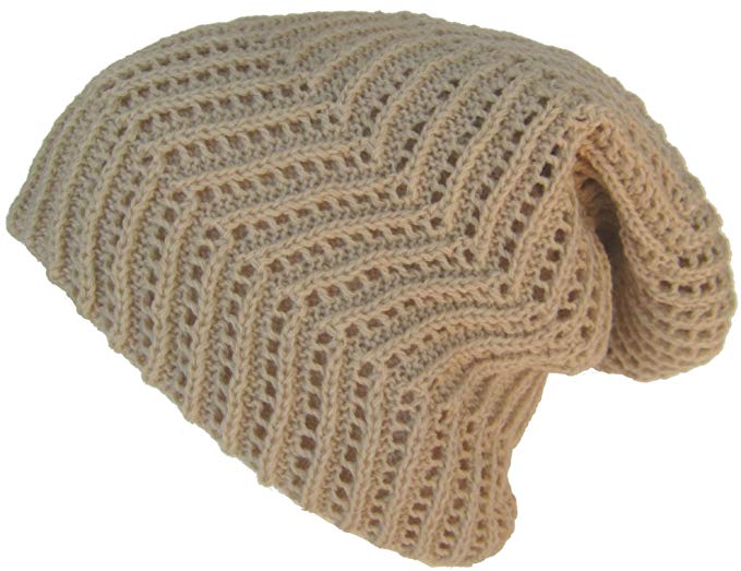 Headchange Ribbed Slouch Knit Beanie Reverse-able Oversize Cap