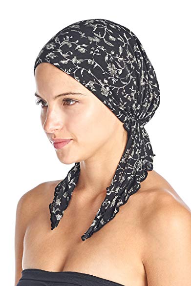 Ashford & Brooks Pre Tied Bandana Turban Chemo Head Scarf Sleep Hair Cover Hat