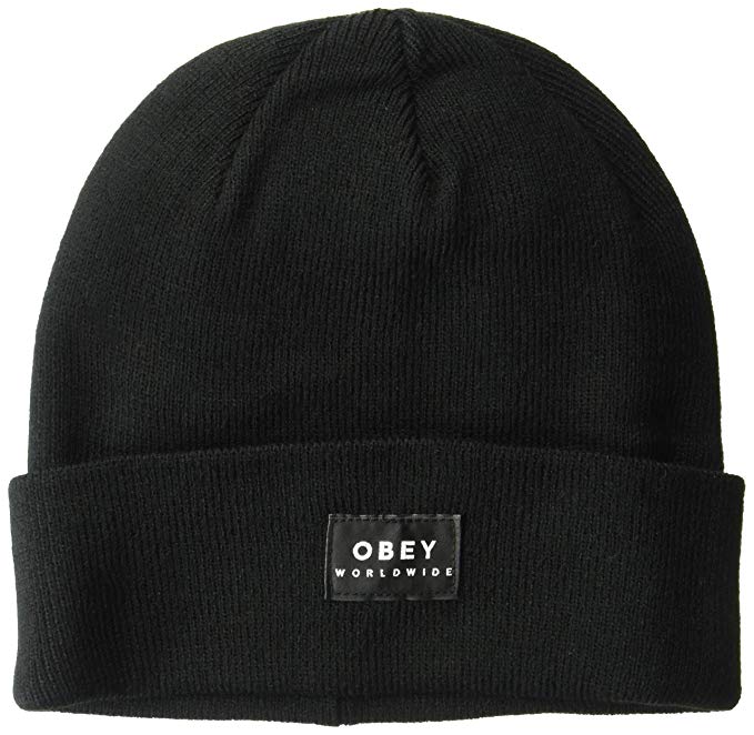 Obey Junior's Vernon II Classic Knit Beanie, Black, ONE Size