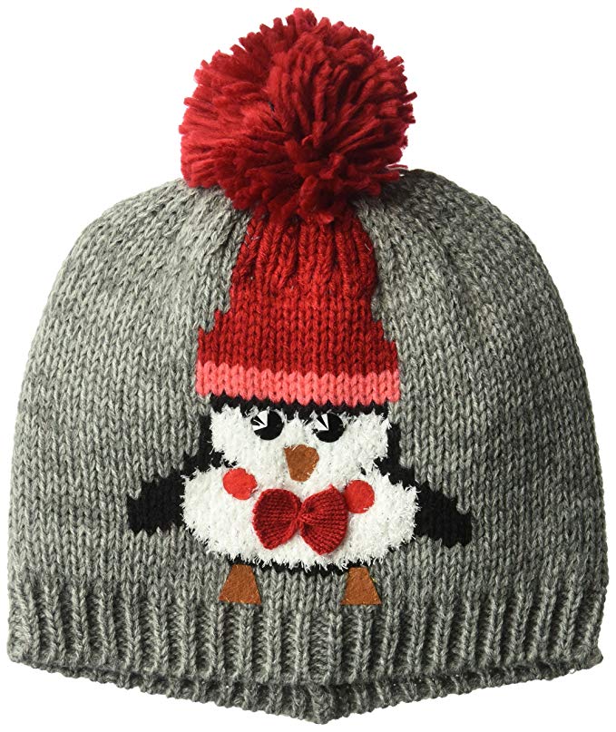 D&Y Women's Penguin Beanie hat, Grey, One Size