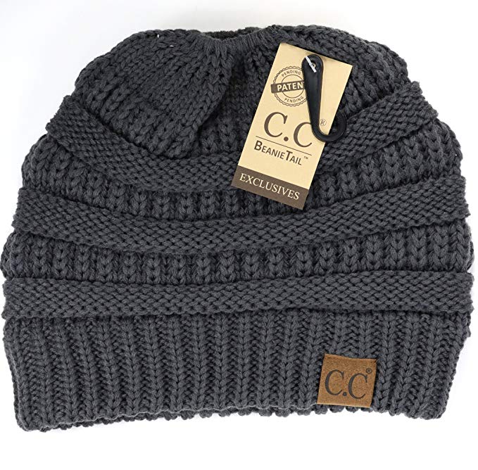 Crane Clothing Co. Women's Solid Classic CC Beanie Tail