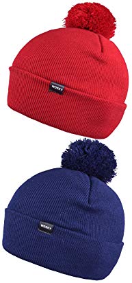 WDSKY Men's Winter Knit Pom Pom Beanie Hat Cuffed
