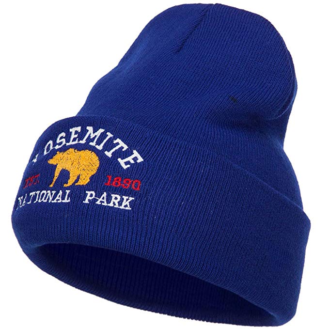 Yosemite National Park Embroidered Long Beanie