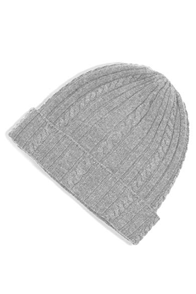 Fishers Finery Women's 100% Pure Cashmere Cable Knit Hat; Super Soft; Cuffed